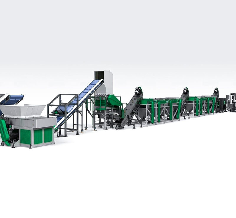 Plastic Film het Versnipperen Verdichtingslijn, plasti crecycling machine, rumtoo machine