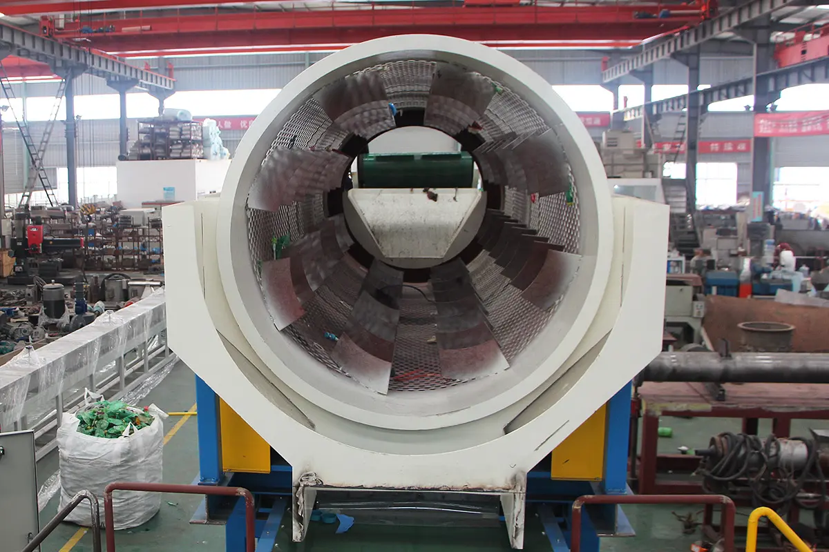 Runtoom Trommel for PET Bottle Recycling - Side View
