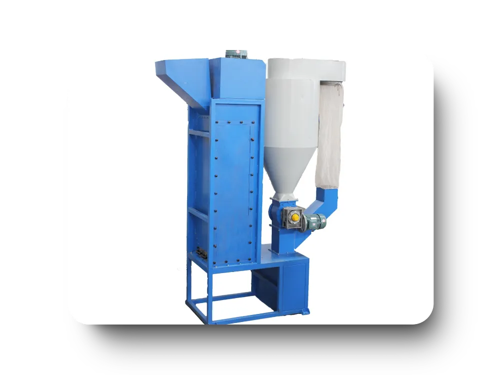 Blue industrial rice mill machine