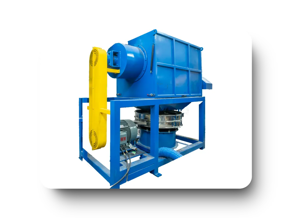 Industrial blue and yellow machinery equipment