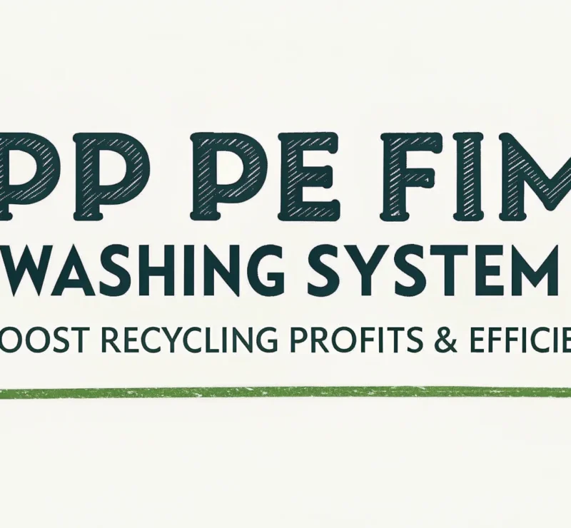 PP PE foliewassysteem: Verhoog Recycling Winsten & Efficiëntie