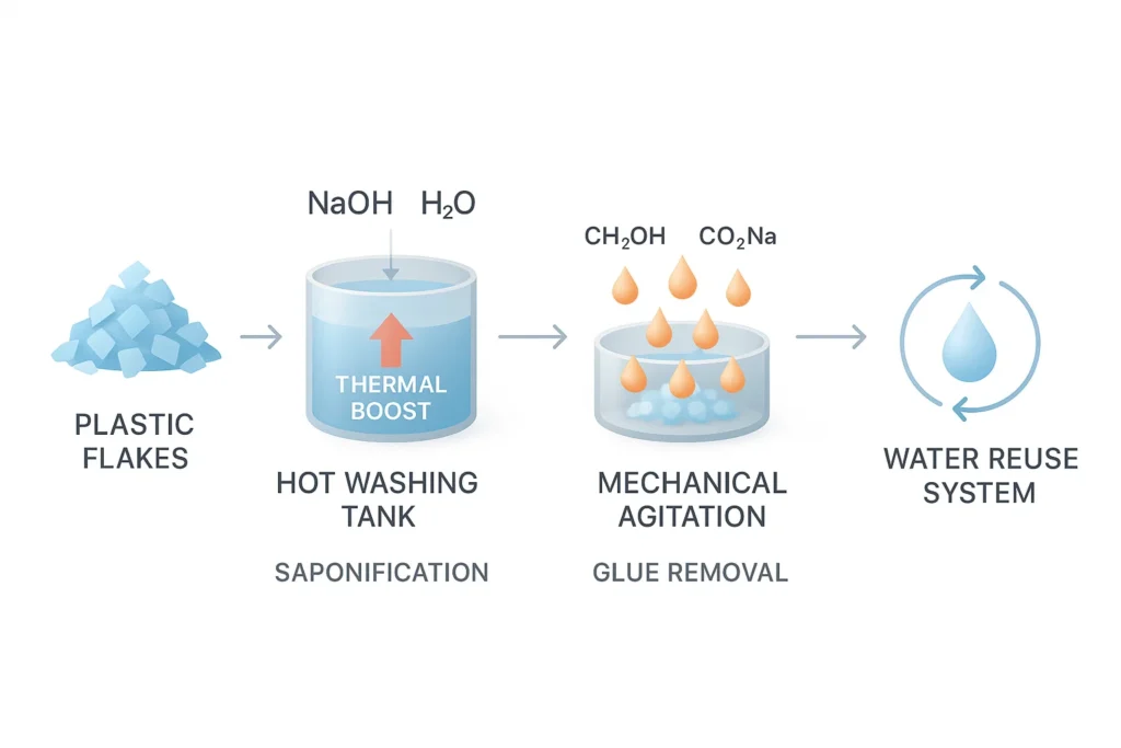 How High-Temperature Alkaline Water Removes Stubborn Stains in PET Bottle Recycling