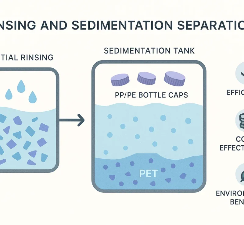 Rinsing and Sedimentation Separation in Bottle Recycling
